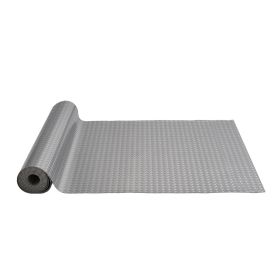 Garage Floor Mat 4.9x19ft Vinyl Garage Flooring Roll Anti-Slide Diamond Texture Gray Garage Mats for Under Car 93 sqft Covering Space DIY PVC Gar