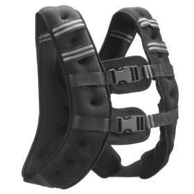 Weighted Vest, 16 lbs Weight Vest with Reflective Stripe, Adjustable Buckle Body Weight Vest for Men Women, Workout Equipment for Strength Traini