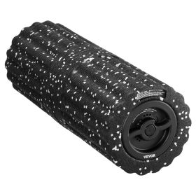 Vibrating Foam Roller, 4-Speed Electric Massage Roller, 16" Rechargeable Muscle Roller with 3D Texture