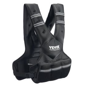 Adjustable Weighted Vest, 20-32lb Weight Vest with 6 Ironsand Weights and Reflective Stripe, Body Weight Vest Exercise Set for Men Women