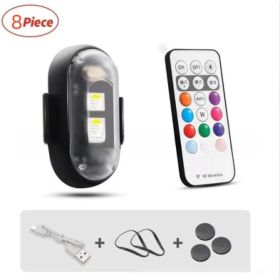 Wireless Remote Control Colorful Strobe Light (Option: 8 Lights With Remote Control)