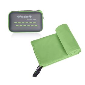 Camping Towels Super Absorbent; Fast Drying Microfiber Travel Towel; Ultra Soft Compact Gym Towel ; Sport Towel (Color: Green, size: XXL 90x180cm)
