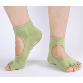 Non-Slip Yoga Socks for Women Pilates Barre (1- or 2-Pair) (Color: Green, Option: 1-Pair)