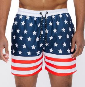 American Flag Swim Shorts (Color: Flag, size: S)