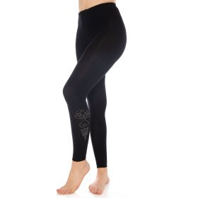 Bamboo Leggings for Women Soft Stretchy Full Length Elastic Leggings with Fancy Accessories (Style: S2)