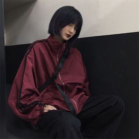 Women's Casual Sports Sun Protection Clothing (Option: Burgundy-L)